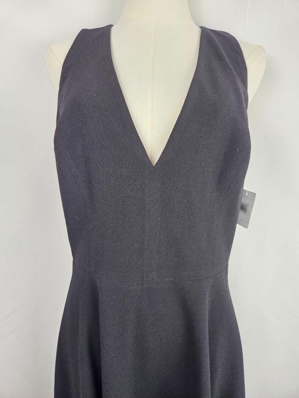 Dress The Population Catalina Crepe VNeck Black Fit & Flare Cocktail Dress L NWT - Picture 5 of 13